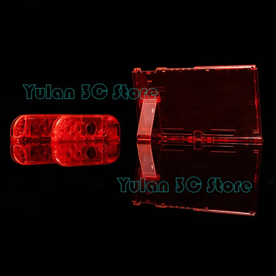 Nintendo Switch Transparent Replacement Housing Shell - DIY Console & Joy-Con Case for Left and Right Controllers