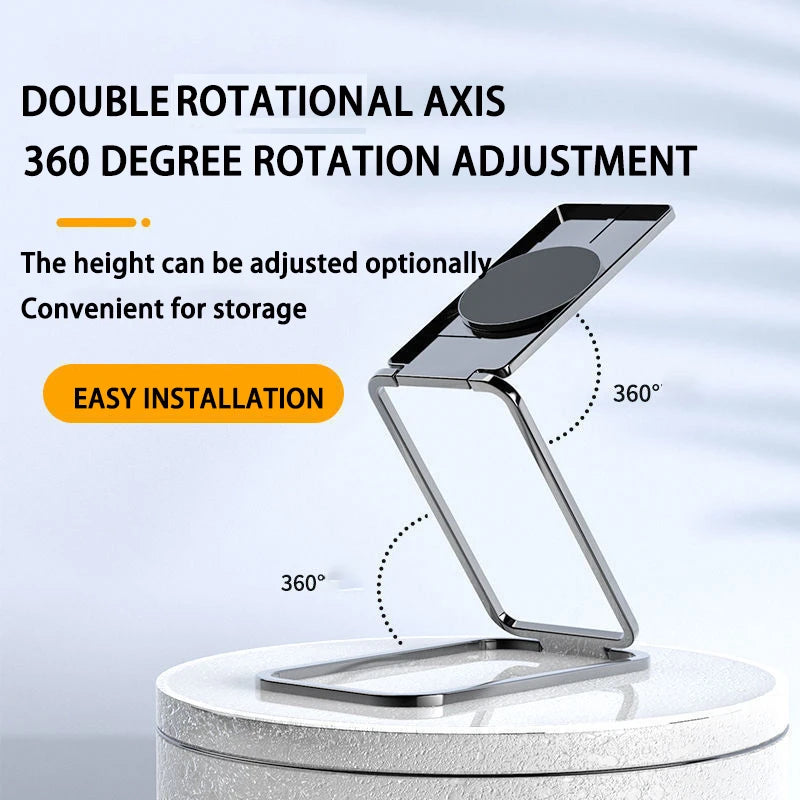 360° Rotating Metal Phone Ring Holder - Foldable Finger Grip and Kickstand for iPhone 15/16 Pro Max, Xiaomi, and Huawei