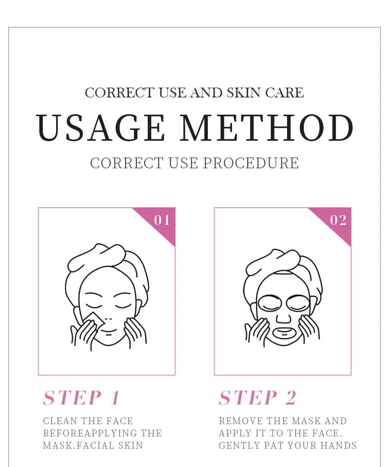 8PCS Natural Plant Facial Masks – Korean Skincare Hydrating, Moisturizing & Firming Face Care Set