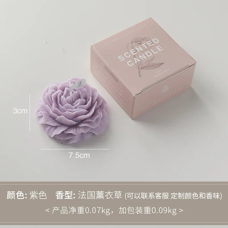 Peony Flower Scented Candle - Perfect Gift Decoration for Mother's Day & Birthdays