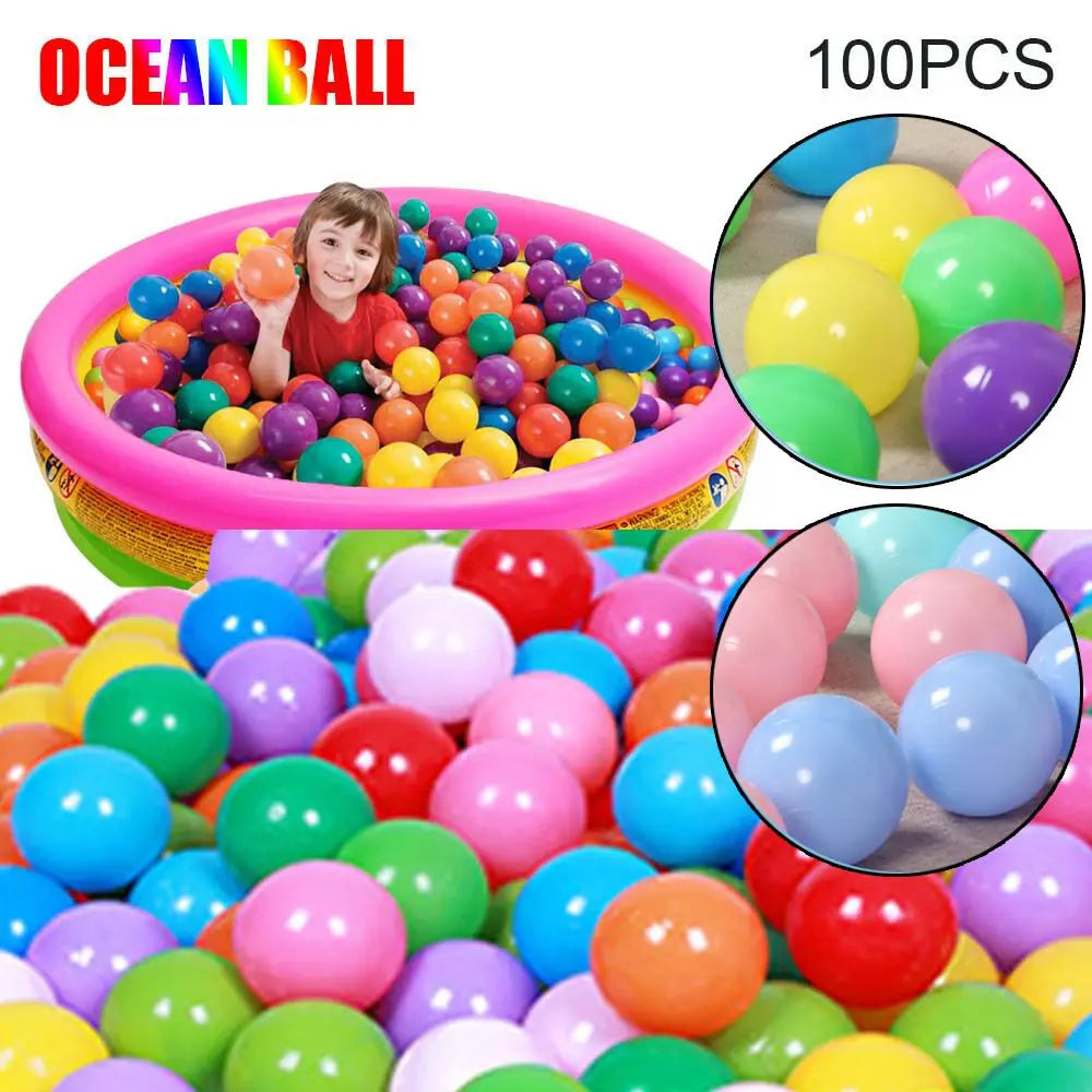 100PCS Colorful Soft Outdoor Water Balls – Pool & Ocean Wave Balls for Kids, Baby Toys, Eco-Friendly Stress Relief Air Balloons