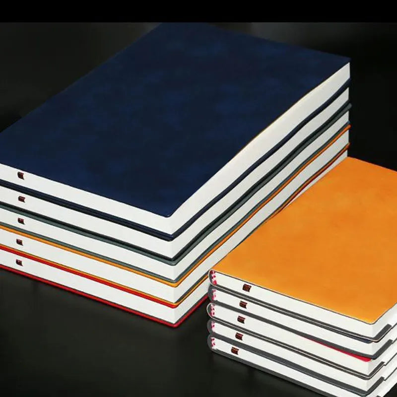 A5 A6 Sheepin Leather Notebook – Office Journal, Diary, Notepad with 160/240 Pages, Lined Stationery for Students
