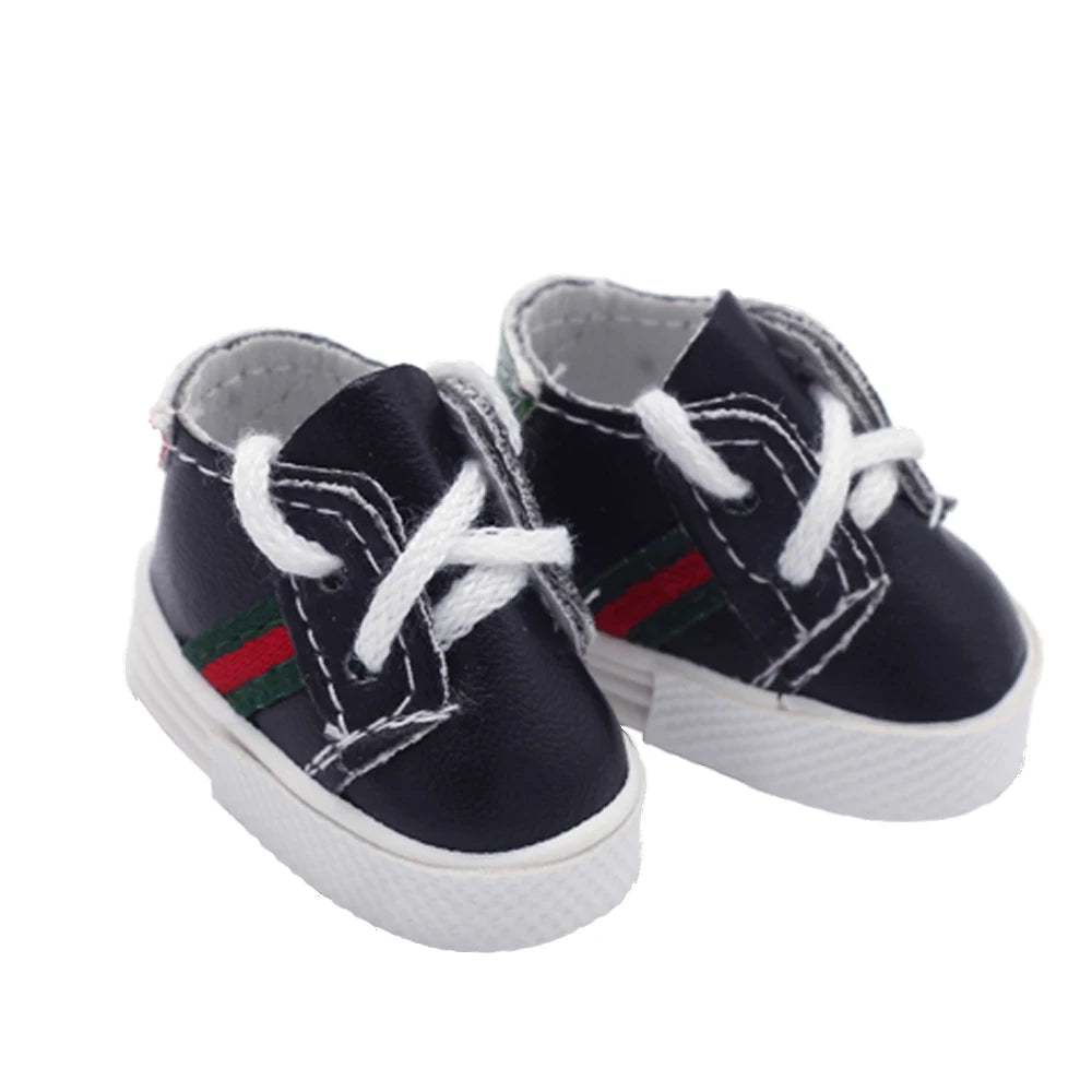 Labubu Doll Sneakers (4x1.8cm) - Shoes for 17cm Macaron Plush, 15cm EXO Cotton, & 1/6 BJD Dolls Accessories