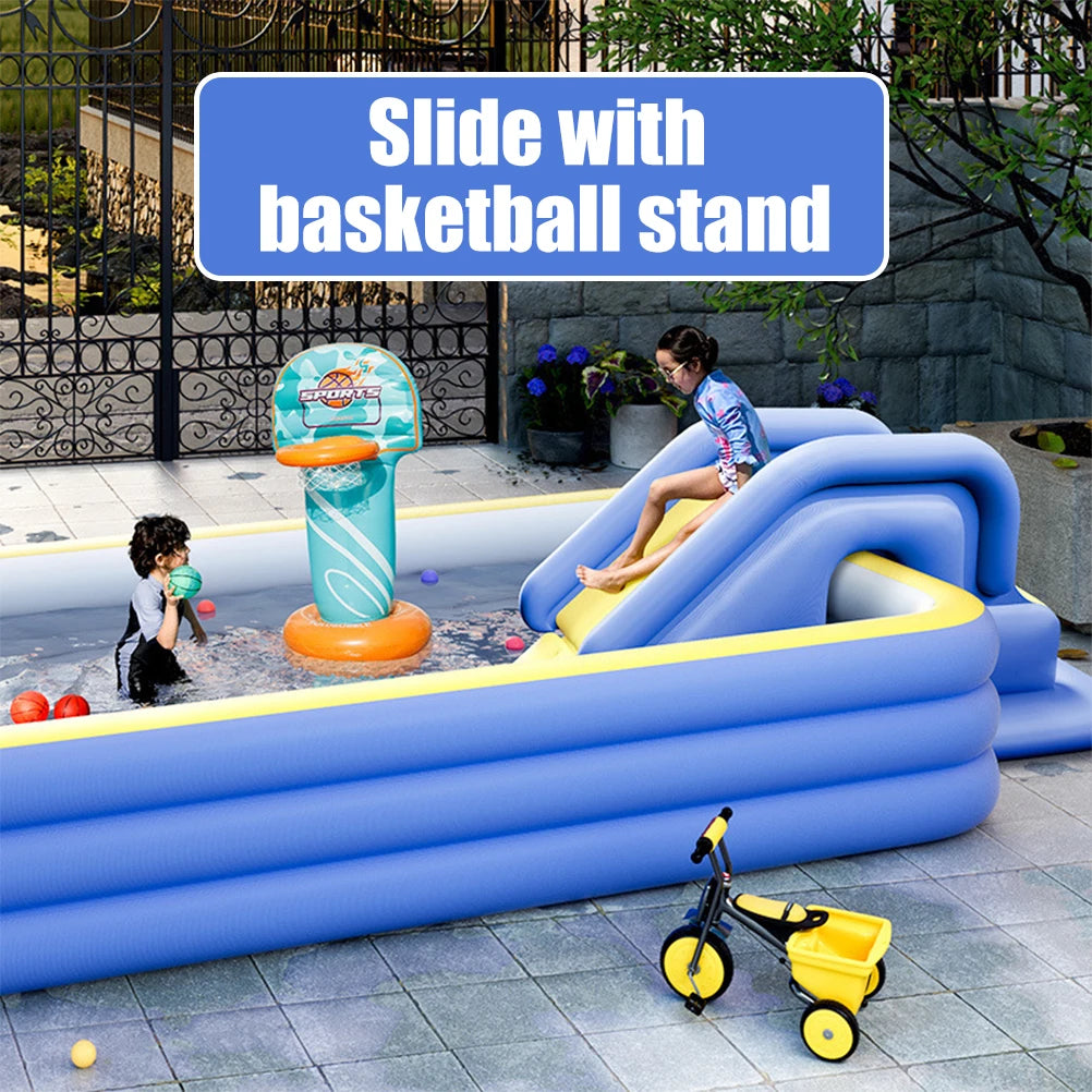 Inflatable Kids Slide & Climbing Wall Combo – Compact Outdoor Inflatable Play Park for Backyard Fun & Activities