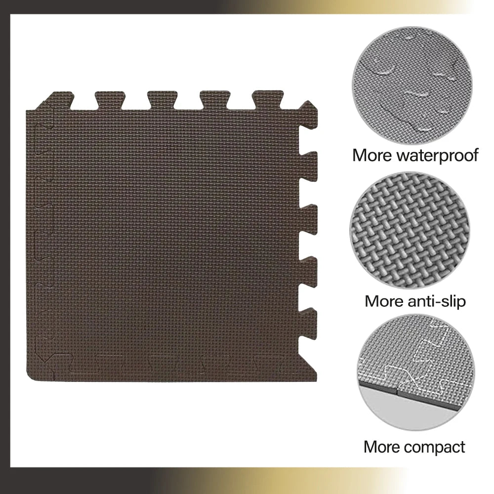 8/12/20PCS EVA Gym Floor Mats 30x30cm — Non-Slip Foam Mats for Yoga, Fitness & Sports Protection