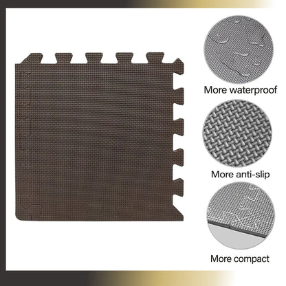 8/12/20PCS EVA Gym Floor Mats 30x30cm — Non-Slip Foam Mats for Yoga, Fitness & Sports Protection