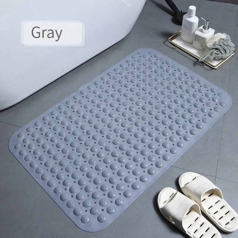 Shower Bath Mat – Hollow Hydrophobic Anti-Slip Tub Pad with Suction Cups, Thick Massage Foot Mat for Bathroom