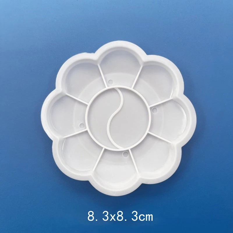 Reusable Plastic Painting Palette – Easy-Clean Paint Tray Art Supply for Acrylic & Watercolor, Ideal for School & Office Artists