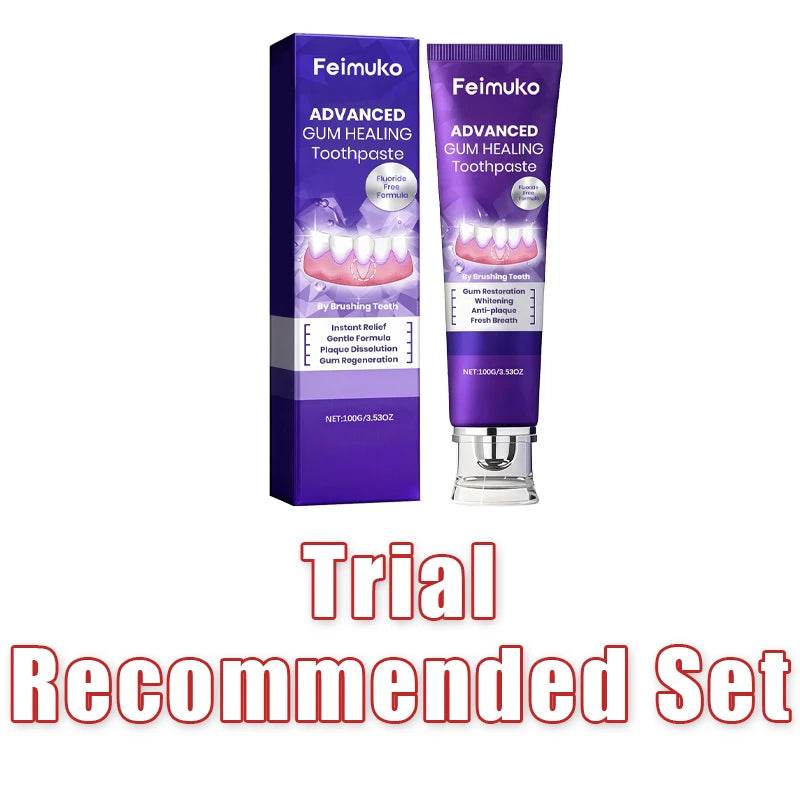Gum Repair Whitening Toothpaste - Plaque & Caries Removal, Fresh Breath, Deep Cleaning & Stain Protection Oral Care Toothpaste