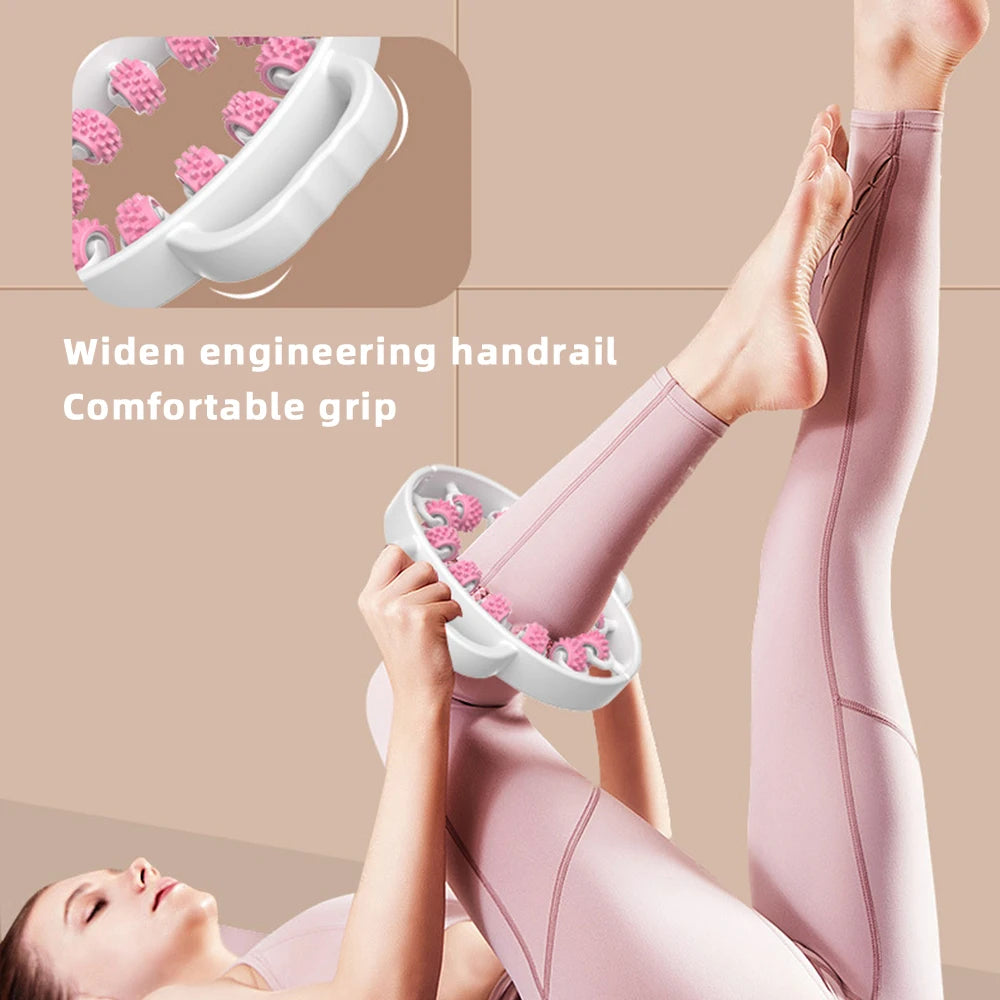 Portable Round Massager Roller – Waist, Abdominal & Leg Clip Tool for Cellulite, Stovepipe & Meridian Massage