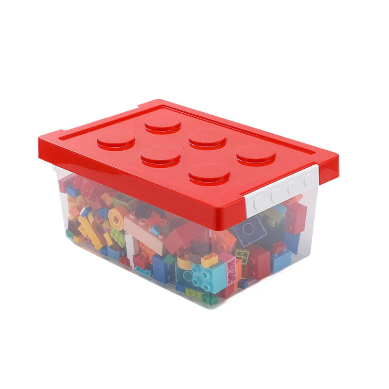 Stackable Kids Building Block Storage Box – Toy Organizer & Container for Books, Stationery, Snacks & Sundries