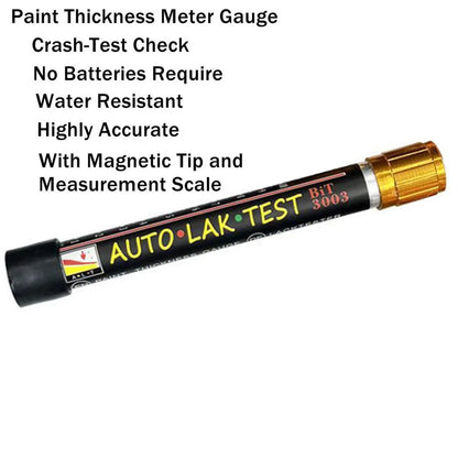 Car Paint Thickness Gauge - Magnetic Tip Auto Paint & Body Repair Inspection Tester