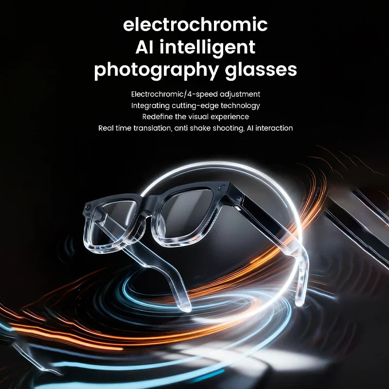 E02C AI Smart Glasses - 8MP HD Camera, 32GB Storage, AI Translation & Smart Recognition