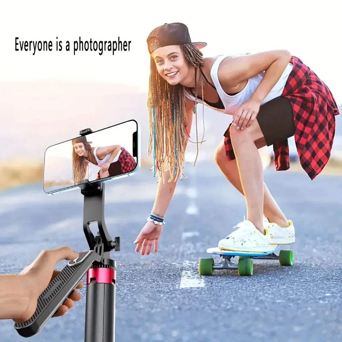 Portable Camera Tripod with Wireless Remote - 360° Rotation for Video Recording & Live Streaming