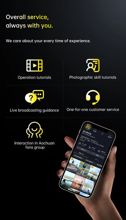 AOCHUAN 3-Axis Handheld Gimbal — Smartphone Stabilizer with Fill Light for iPhone & Android