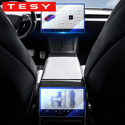 TESY Tempered Glass Screen Protector for Tesla Model YL/Y Juniper & Model 3 Highland - Front & Rear Display Protection