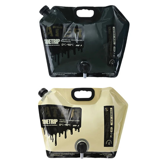8L Portable Folding Water Bag - Water Container Jug Bottle Pouch with Handle for Outdoor Travel Camping - Camping Supplies