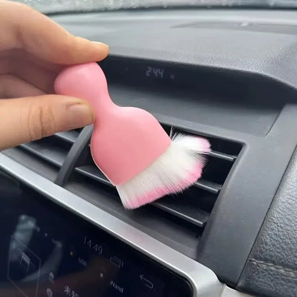 1/3/5PCS Pink Car Interior Cleaning Brush – Air Vent Gap Dust Remover for AC Outlets & Dashboard Detailing