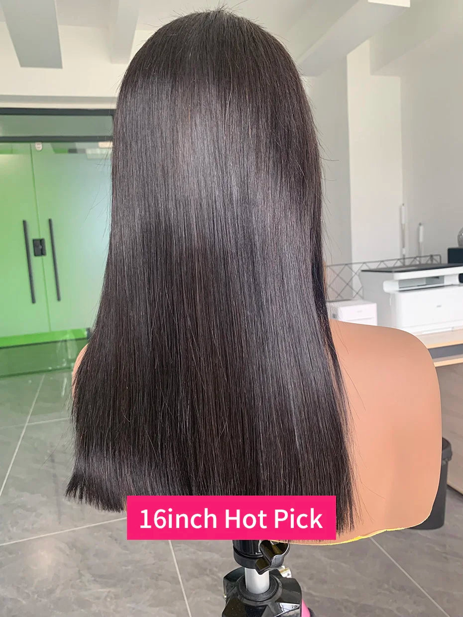 Raw Vietnamese Human Hair Lace Front Wig – 13x6 Bob, Straight Natural Black, 250% Density, 100% Human Hair