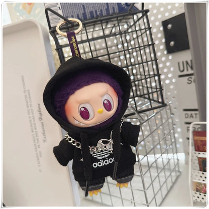 15/17cm Labubu V1 V2 Doll Clothing Set – Fashion Hoodie & Pants, Korean Idol Style DIY Accessories Toy Gift