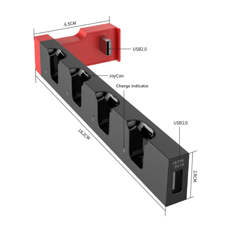 New Color 4-in-1 Charger Dock for Nintendo Switch OLED — Joy-Con Controller Charging Station Holder