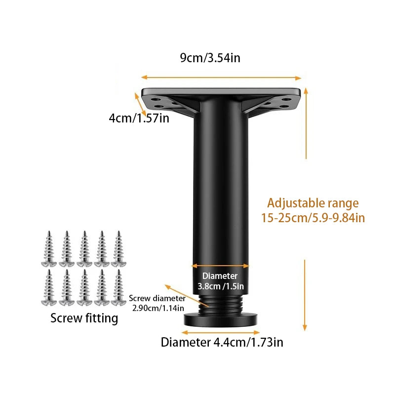 Telescopic Adjustable Bed Beam Support – Reinforced Plastic Sofa Leg, Load-Bearing Furniture Leg Bracket