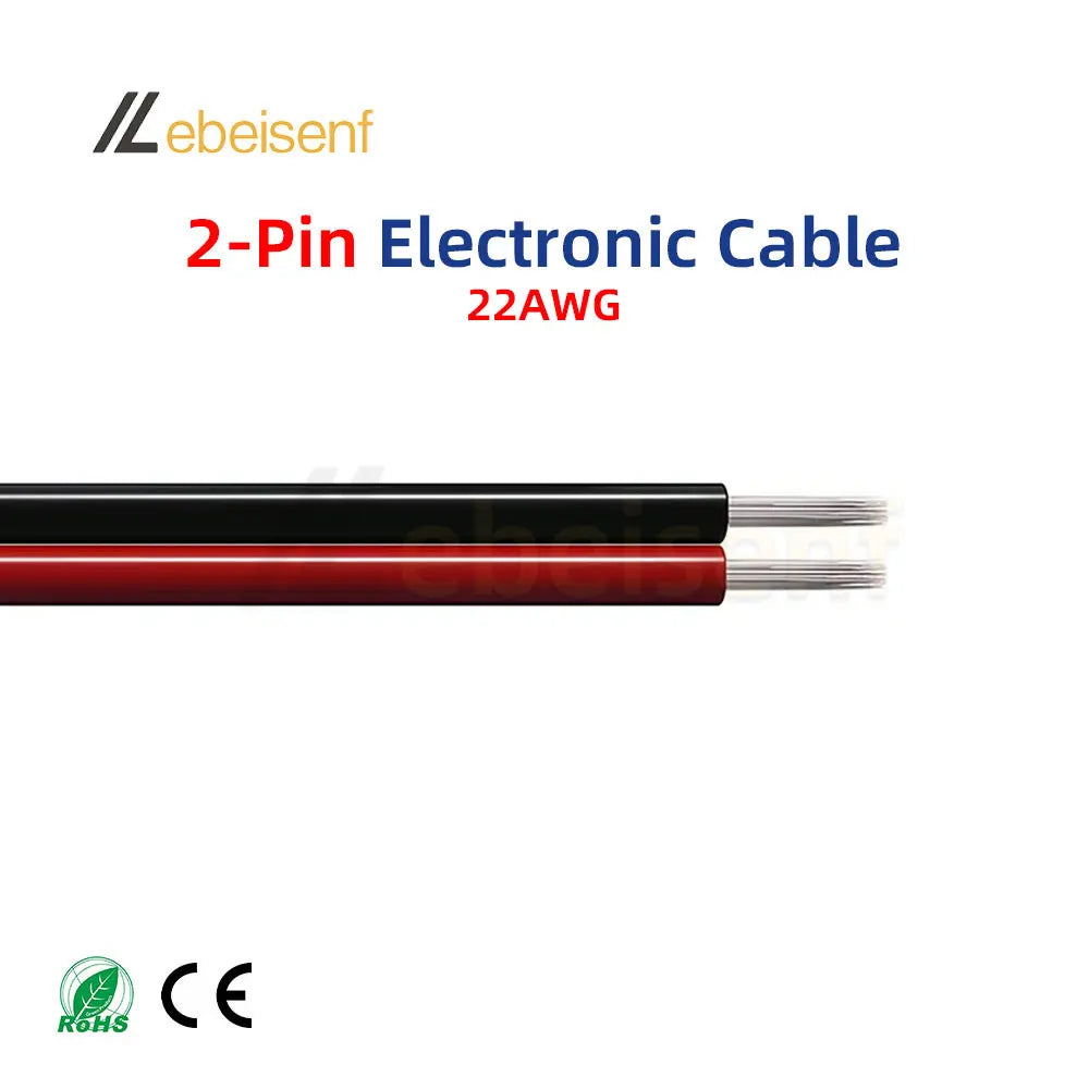 5/10 Meter 22 AWG Electronic Cable Extension Wire – 2Pin, 3Pin, 4Pin, 5Pin, 6Pin for 5050 3528 RGBW RGB CCT LED Strip Lights