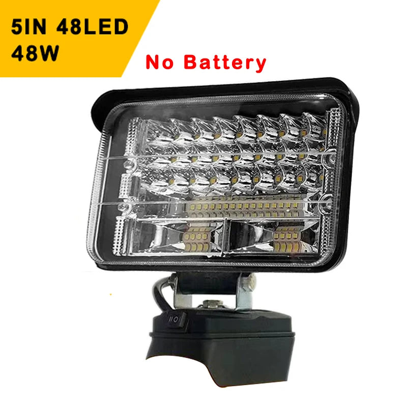 3/4/5/8-Inch LED Portable Spotlights – Cordless Handheld Work & Fishing Light, Emergency Tool Lamp for Dewalt 18V Battery