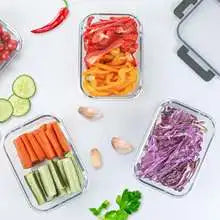 Glass Food Storage Containers — Airtight Bento Boxes for Meal Prep, Microwave, Oven, Freezer & Dishwasher, BPA Free
