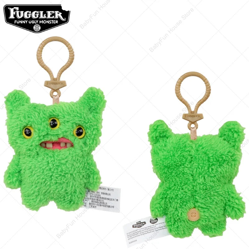Original Fuggler Ugly Teeth Plush Keychain – Wide-Eyed Monster, Alien & Rabbit Peluche Pendant Toy