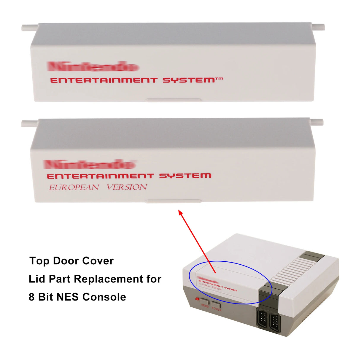 Nintendo NES Flip Top Door Cover - 10pcs Replacement Cartridge Slot Lid for Original NES Console