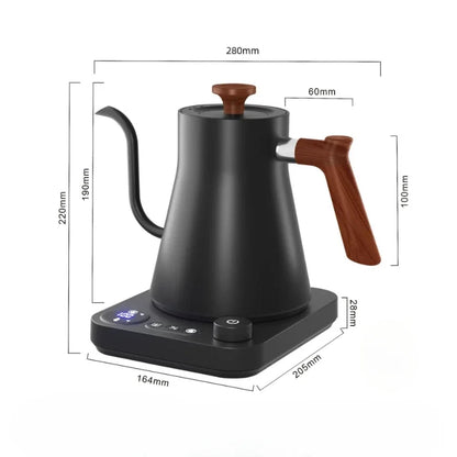 900ml Smart Electric Kettle — Constant Temperature Gooseneck Pot for Hand-Brewed Coffee & Milk Powder
