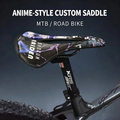 MTB Bicycle Saddle - PU Leather Gel-Filled Shockproof Comfort Seat for Mountain & Road Bikes