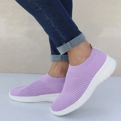 Women’s Fashion Sneakers — Casual Walking Flat Platform Sock-Style Chunky Slip-On Shoes