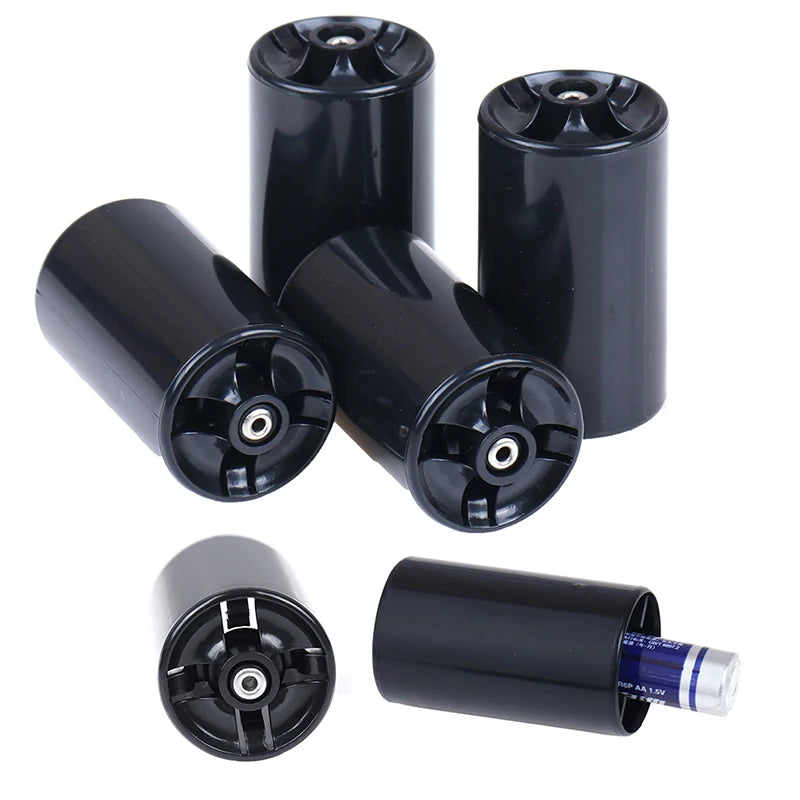 4PCS AA to D Battery Adapter - Universal Cell Converter Holder for Battery Size Conversion
