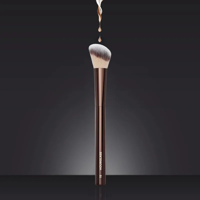 HG Pro Retractable Foundation Makeup Brush – Powder, Contour, Blusher & Highlight with Metal Handle