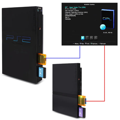 MX4SIO SIO2SD TF/SD Card Adapter – Memory Card Reader for PS2 Game Consoles