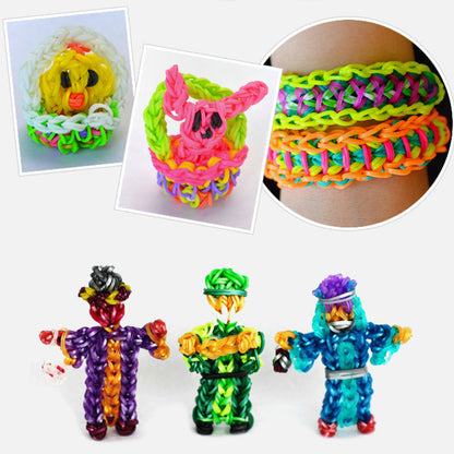 Loom Rubber Knitting Machine Kit – DIY Woven Bracelet Making Set for Kids, Hair Accessories & Gifts