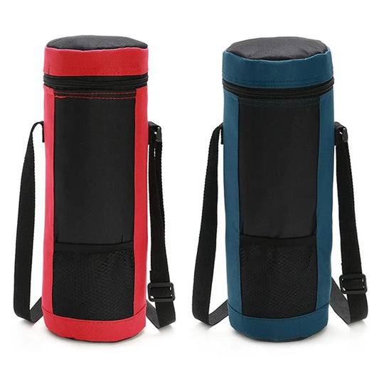 Universal Water Bottle Cooler Bag - Insulated High Capacity Pouch for Outdoor Travel, Camping & Hiking