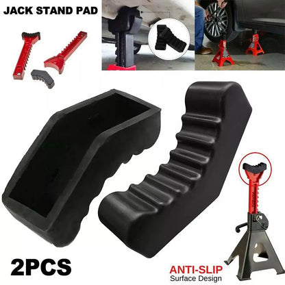Universal Car Lift Jack Stand Rubber Pads - Slotted Floor Adapter for Frame Rail Pinch, 3Ton and 6Ton Capacity, Safety Grip Lifting Repair Tools