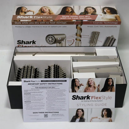 Shark HD430 FlexStyle Hair Dryer & Airwrap – Negative Ion Blow Dryer Brush, Multi-Styler with Auto-Wrap Curlers