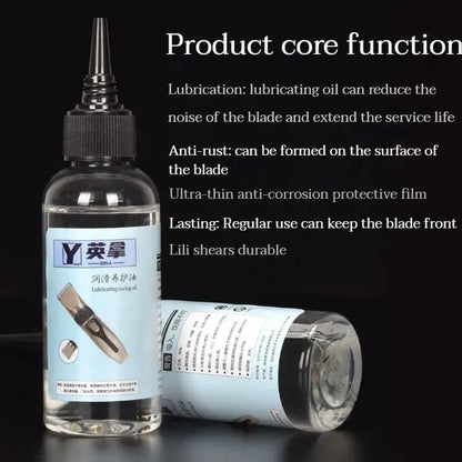 100ml Electric Clipper Maintenance Oil - Lubricant for Hair Trimmer Blades, Prevents Rusting, for Sewing & Hair Salon Clippers