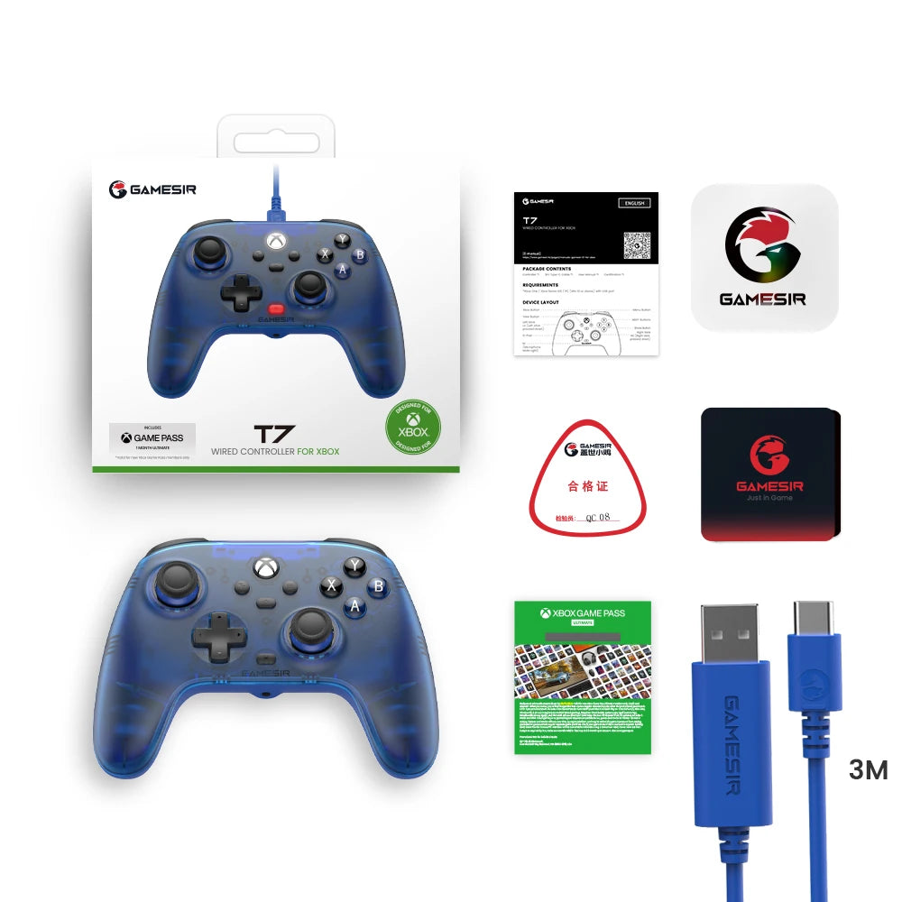 GameSir T7 Wired Xbox Controller – Gamepad for Xbox Series X/S & Xbox One with Hall Effect Joystick Trigger