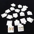100PCS White Earring Cards with Puff Pad – Ear Studs Display Holder Tray Inserts Jewelry Organizer Wholesale