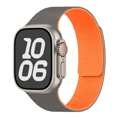 Silicone Magnetic Strap for Apple Watch - Adjustable Band for 49mm/46mm/45mm/44mm/42mm/41mm/40mm Series Ultra, SE & More