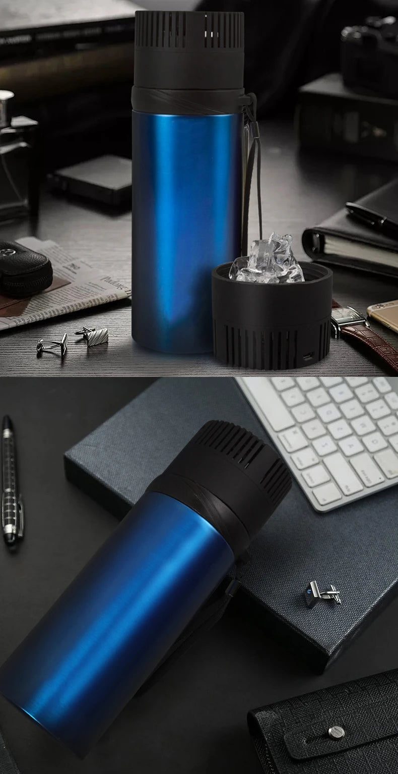 LCD Insulin Cooler Flask – Portable Outdoor Mini Vacuum Refrigerator for Medicine and Beverage Storage, Drug Cooler Fridge