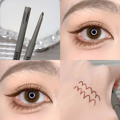 Sexy Rose Red Matte Eyeliner Pencil — Waterproof, Easy-to-Color Wine Red Eye Makeup Cosmetics (1pc)