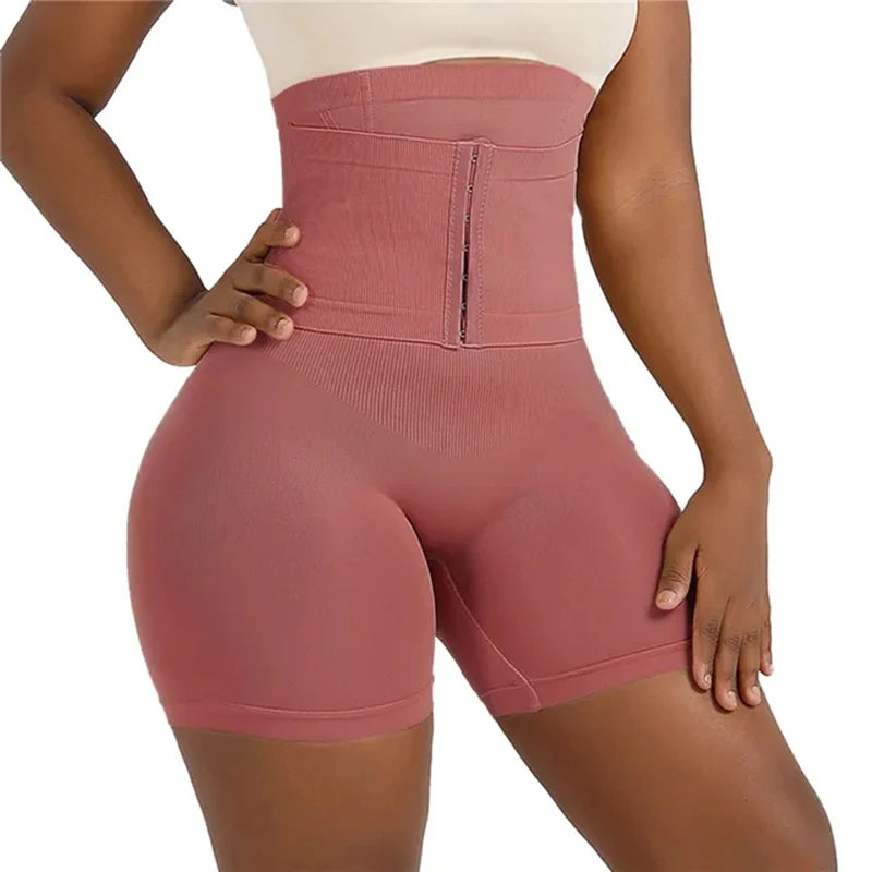 Women's Shapewear Tummy Control Shorts – High-Waisted Body Shaper Fajas with Hook Butt Lifter Slimming Underwear