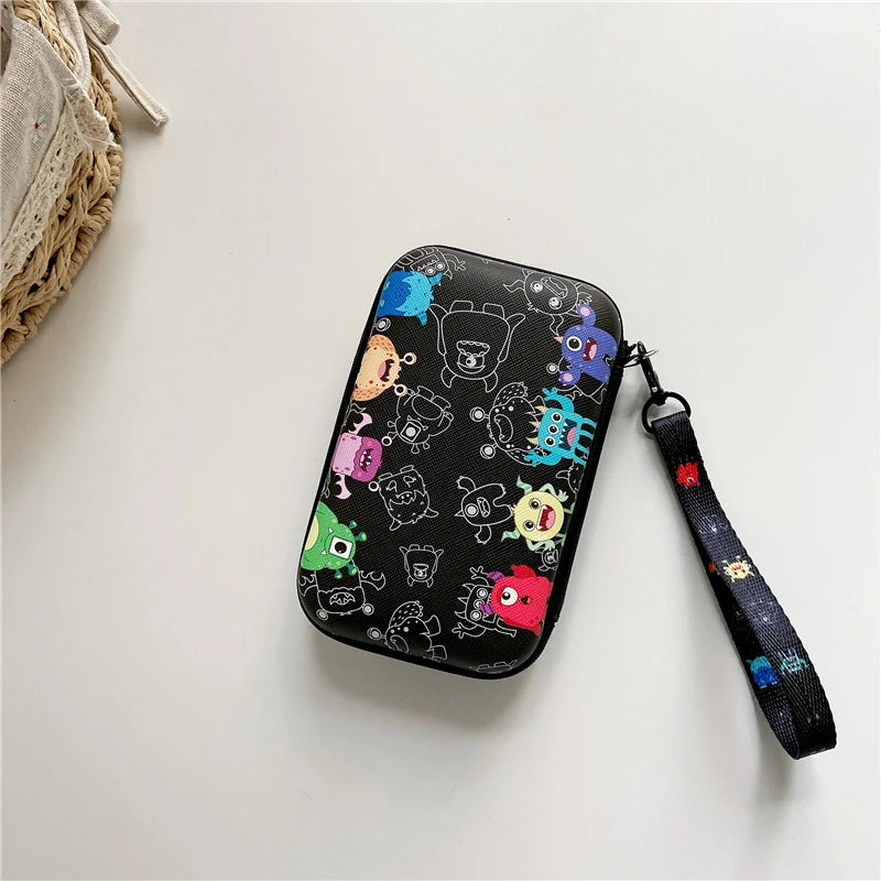 Lanyard Storage Bag Case for R36S/R36H/RG35XX/R36 Ultra/K36 — Protective Handbag Pouch for Video Game Console Accessories