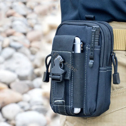 Multifunction Tactical Waist Bag – Molle EDC Pack for Men, Outdoor Sport, Hiking, Hunting & Mobile Phone Pouch